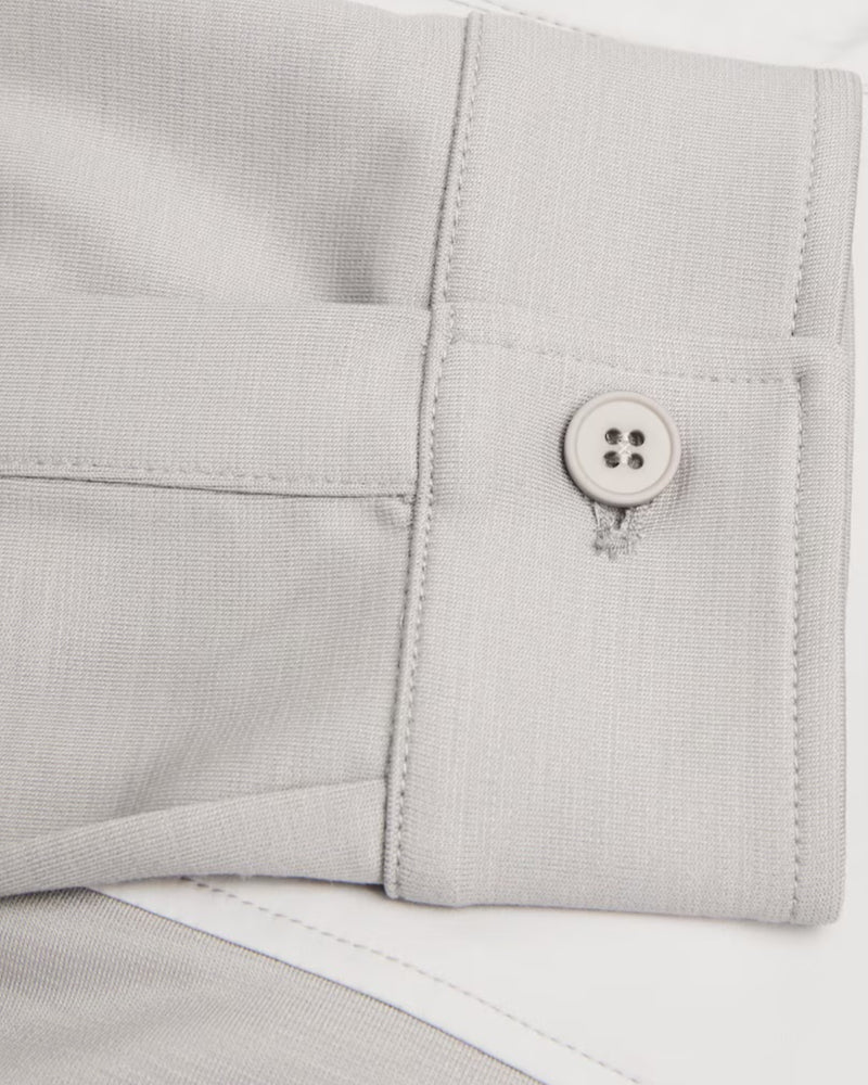 Grey Technical Nylon and Virgin Wool Twinset