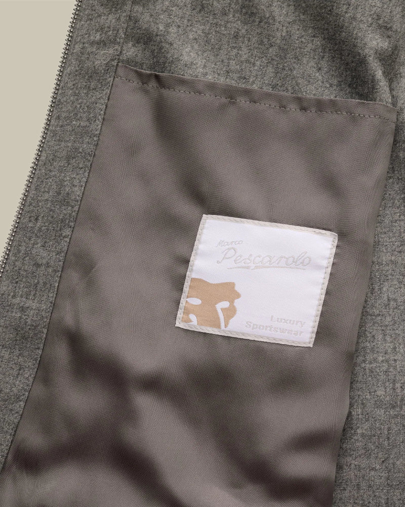 URUS Grey Stretch Cashmere Overshirt Twinset