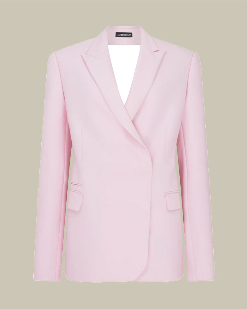 Pink Circle Back Cutout Jacket