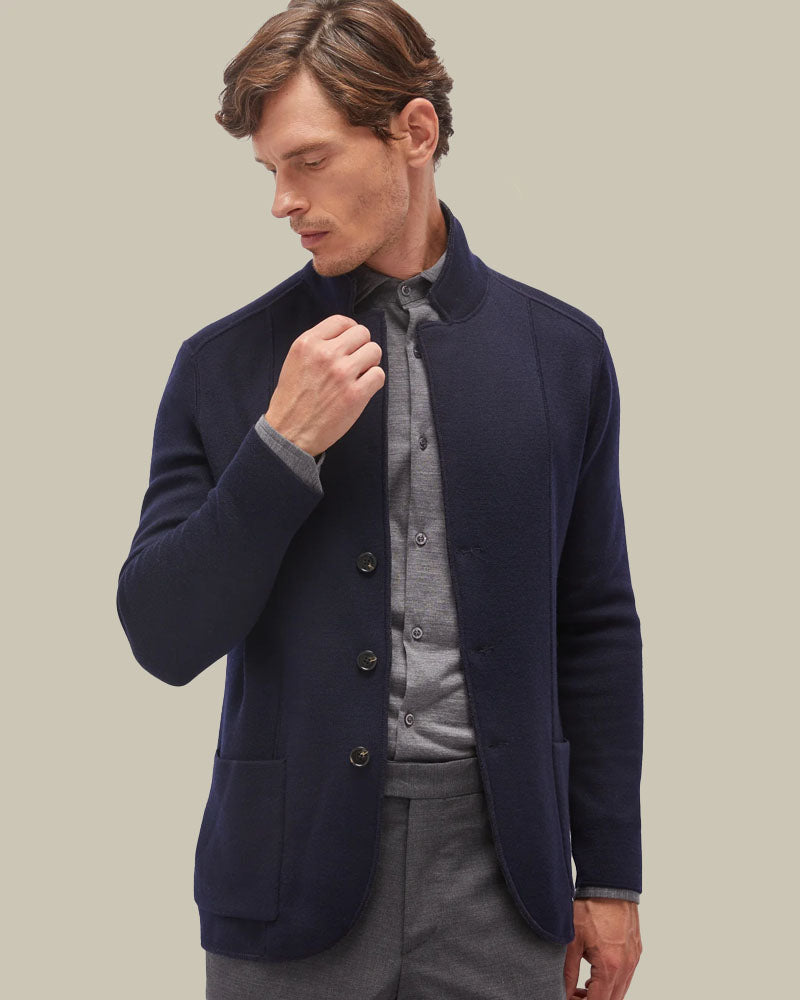 Reversible Navy/Grey Swacket