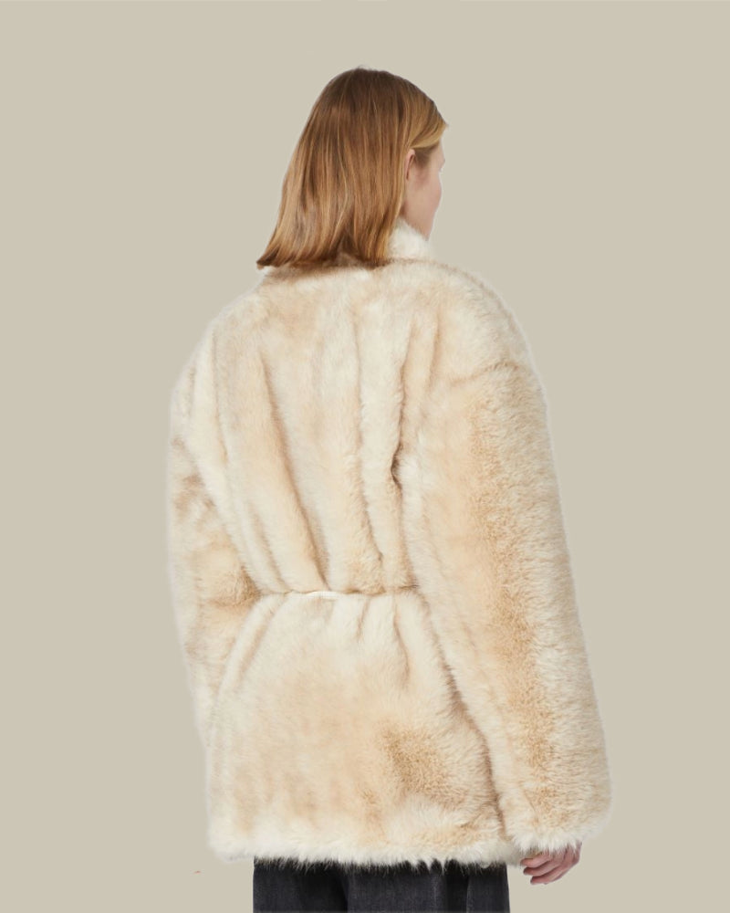 Rosaria Beige Belted Coat