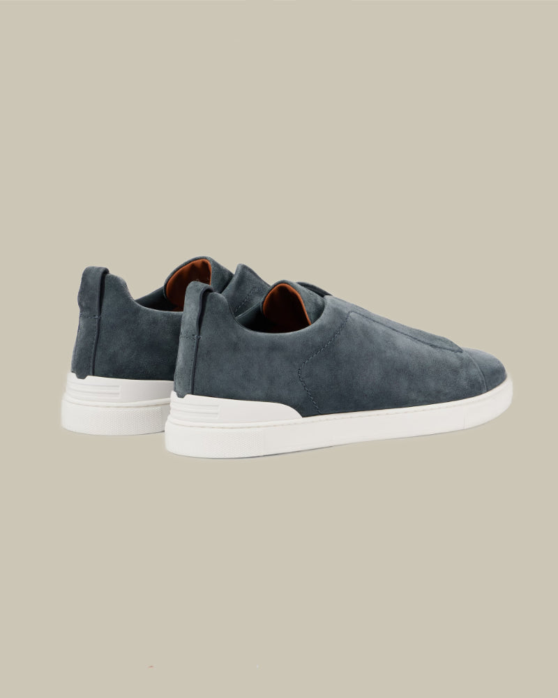 Teal Suede Triple Stitch Sneaker