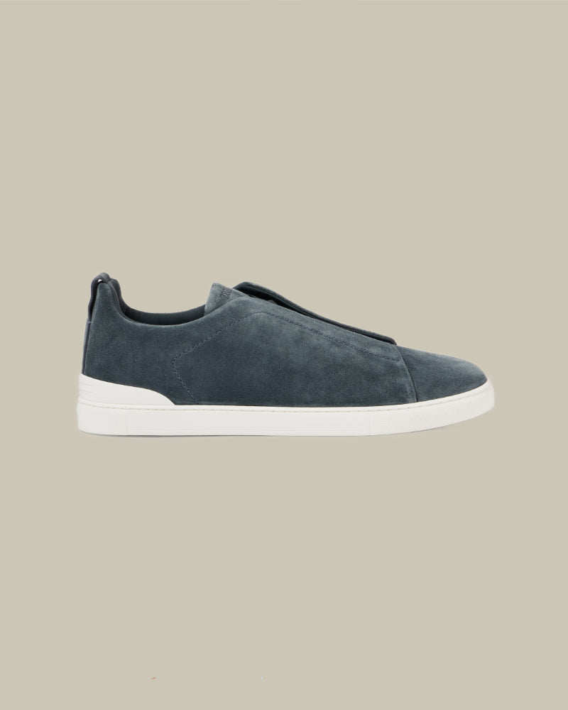 Teal Suede Triple Stitch Sneaker