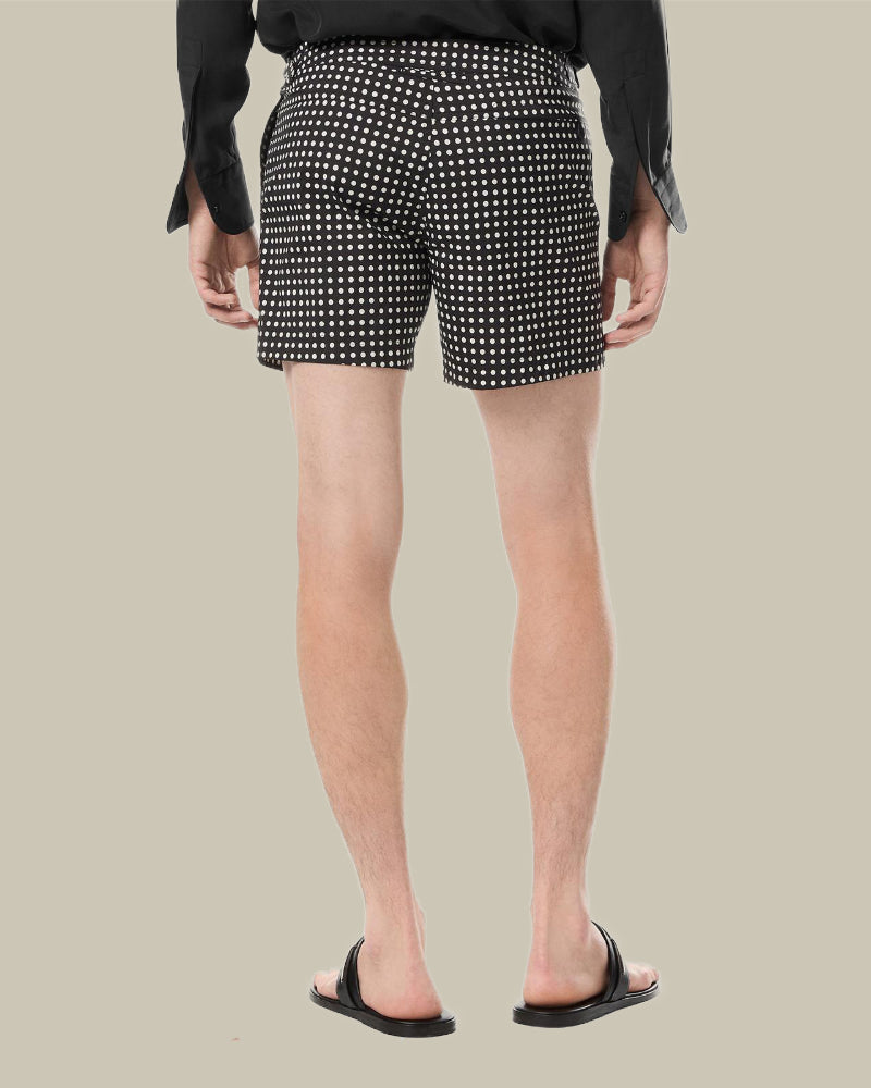 Mid Dot Print Nylon Swim Short