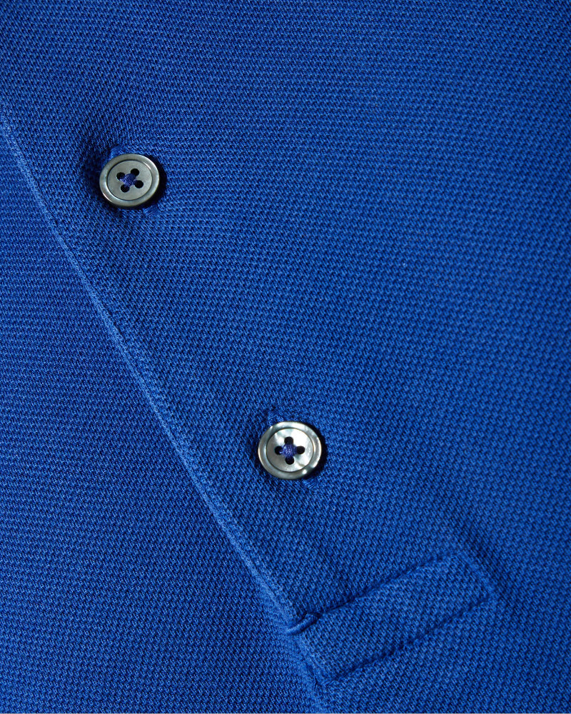 Royal Blue Lyocell Cotton Polo Shirt