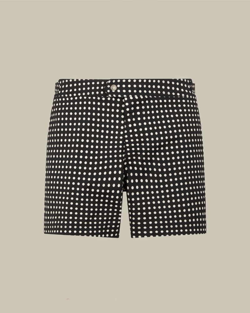 Mid Dot Print Nylon Swim Short