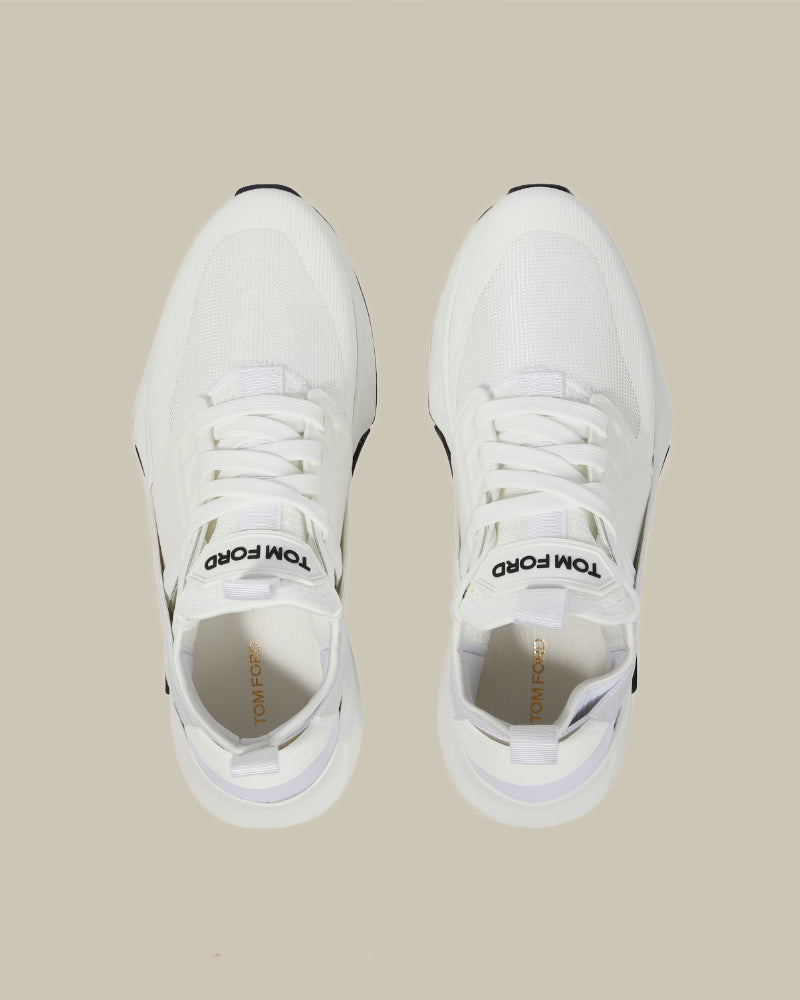 White Neoprene Suede Jago Sneaker