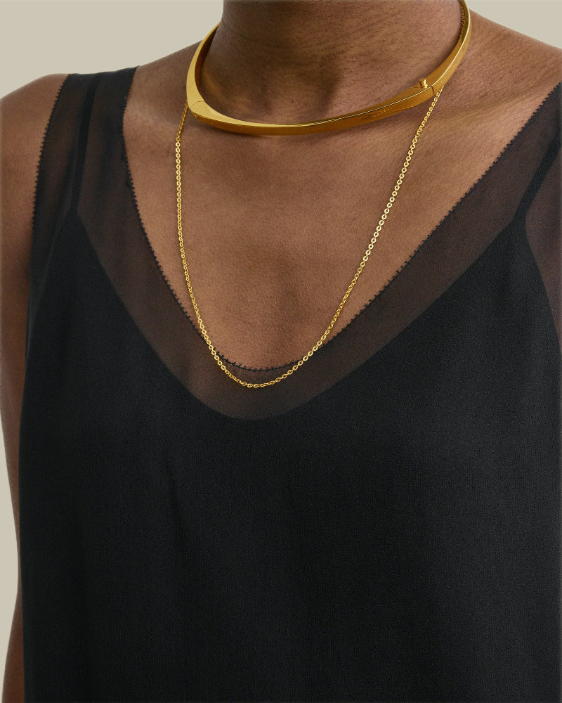 Chiffon Slip Dress Black