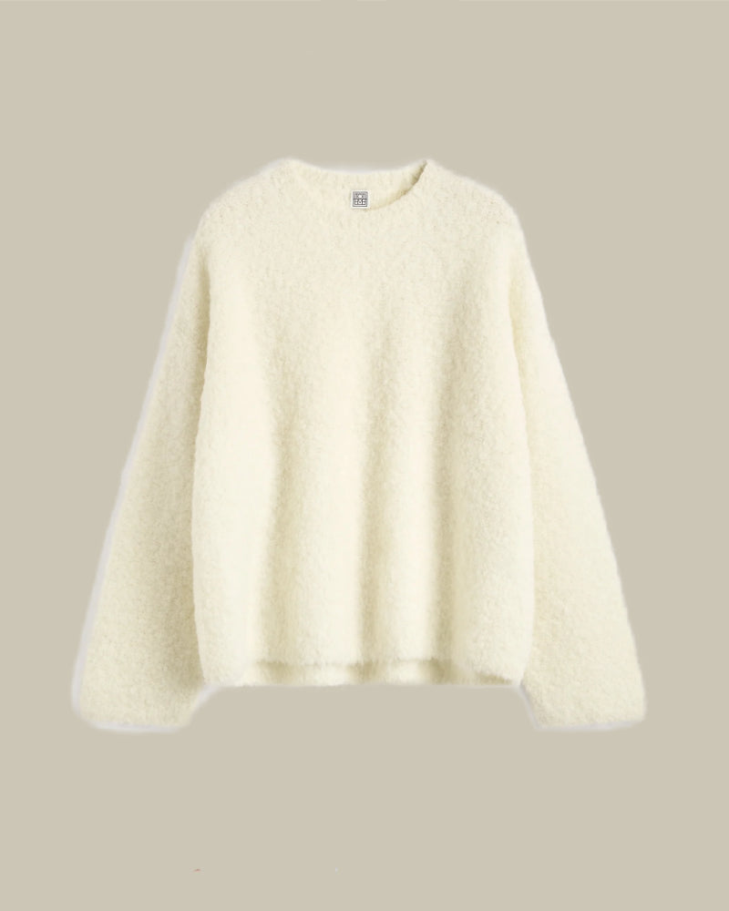 Boxy Bouclé Knit Milk