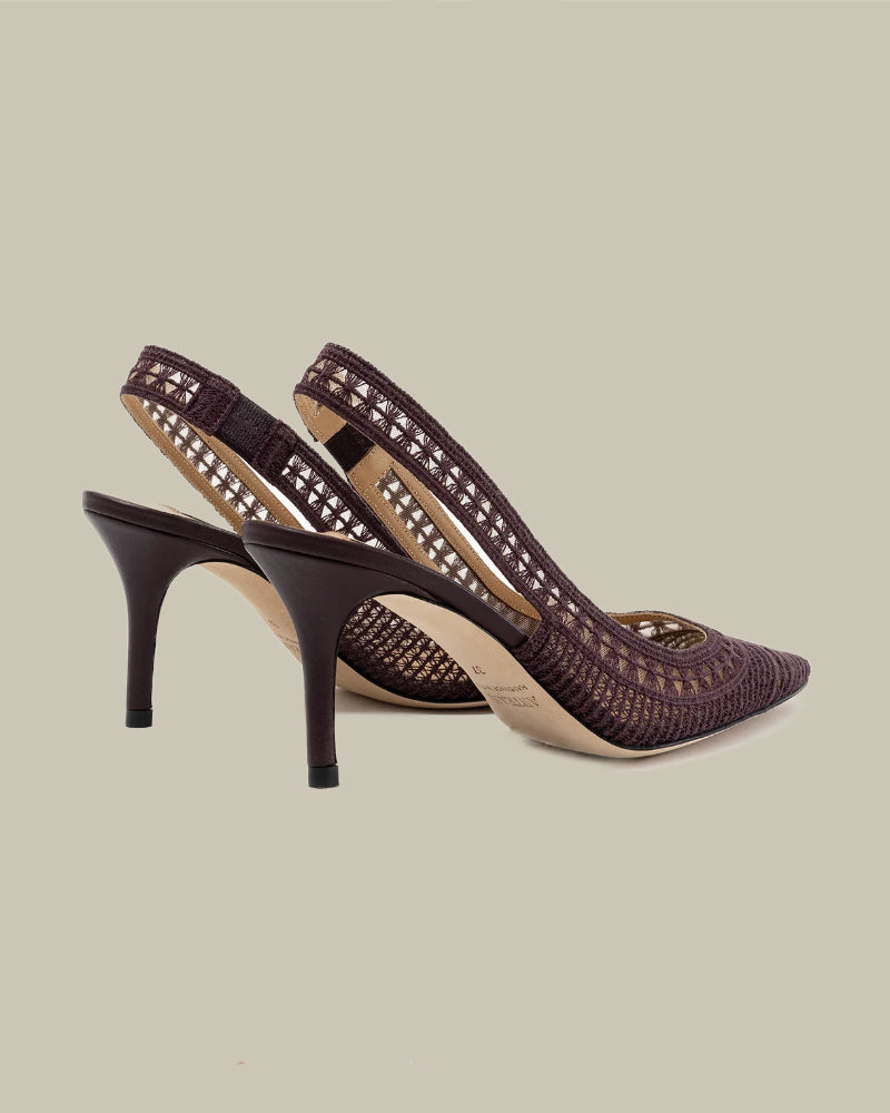 Trieste 75 Slingback Aubergine