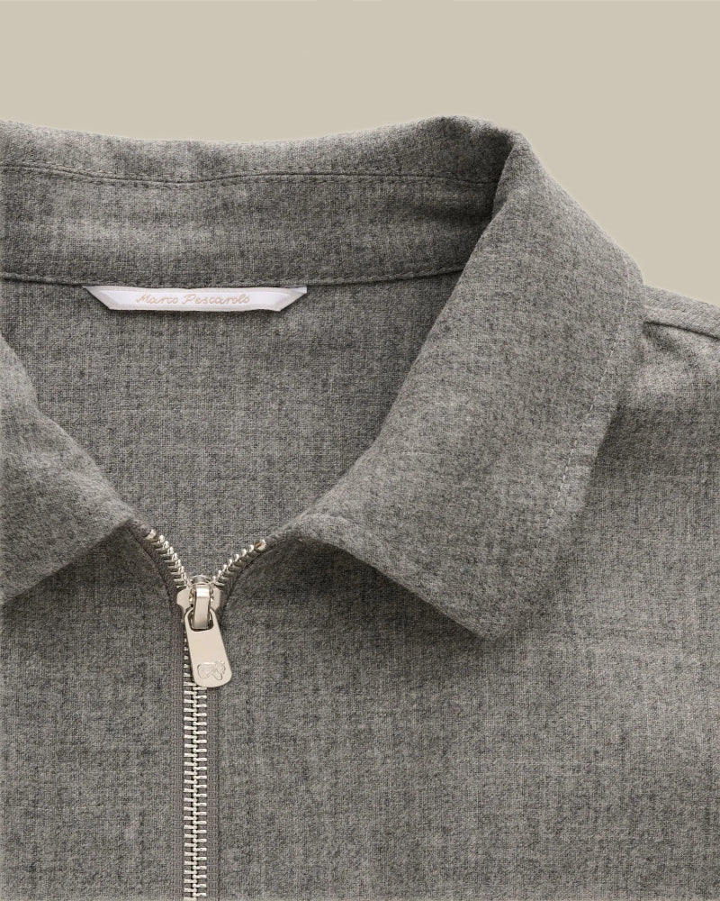 URUS Grey Stretch Cashmere Overshirt Twinset