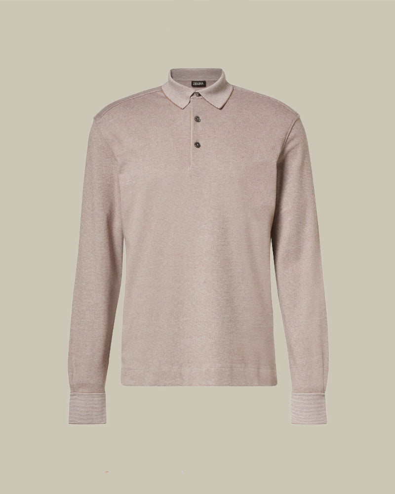 Oatmeal Pure Cotton Jersey Polo
