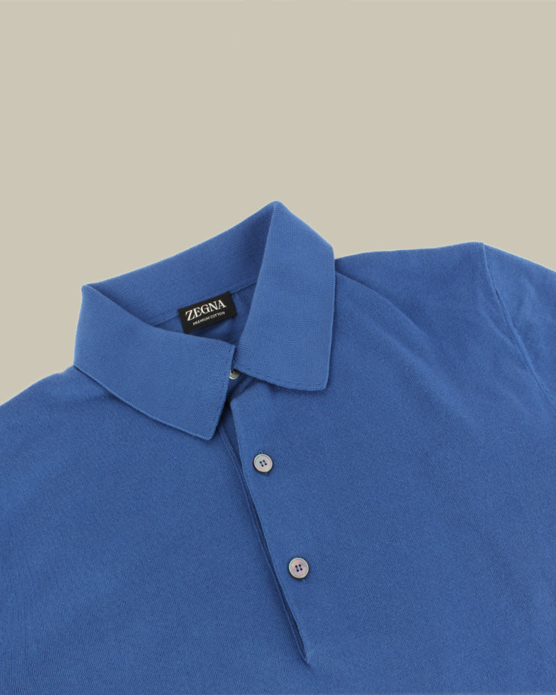 Ink Blue Premium Cotton Polo