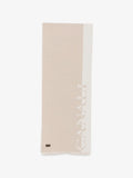 Double-Effect Ivory & Beige Wool Scarf