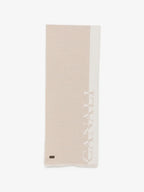 Double-Effect Ivory & Beige Wool Scarf
