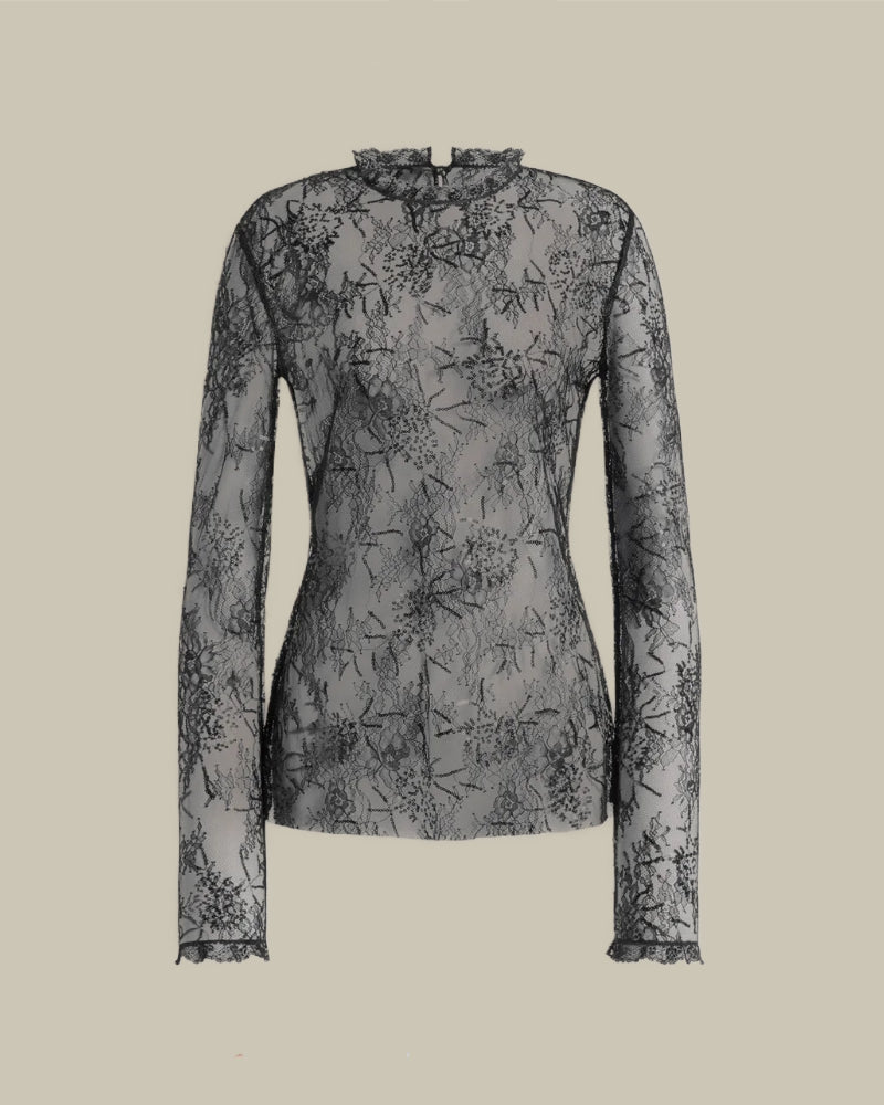 Sequin Embroidered Lace Blouse