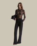 Sequin Embroidered Lace Blouse