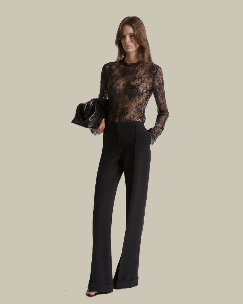 Sequin Embroidered Lace Blouse