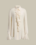 Ruffled Crêpe de Chine Blouse