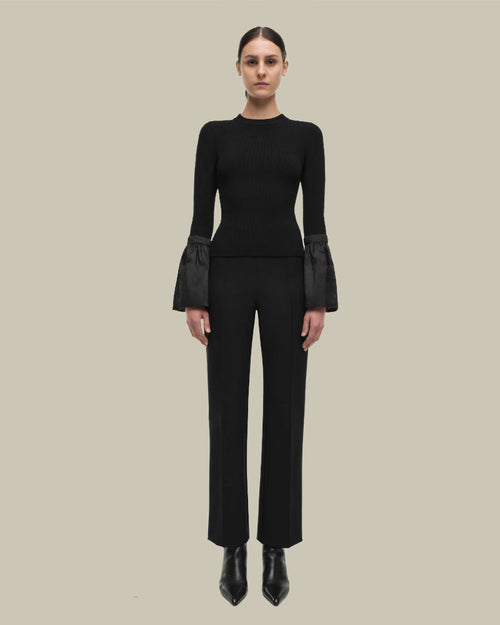 Agata Black Long Sleeved Top