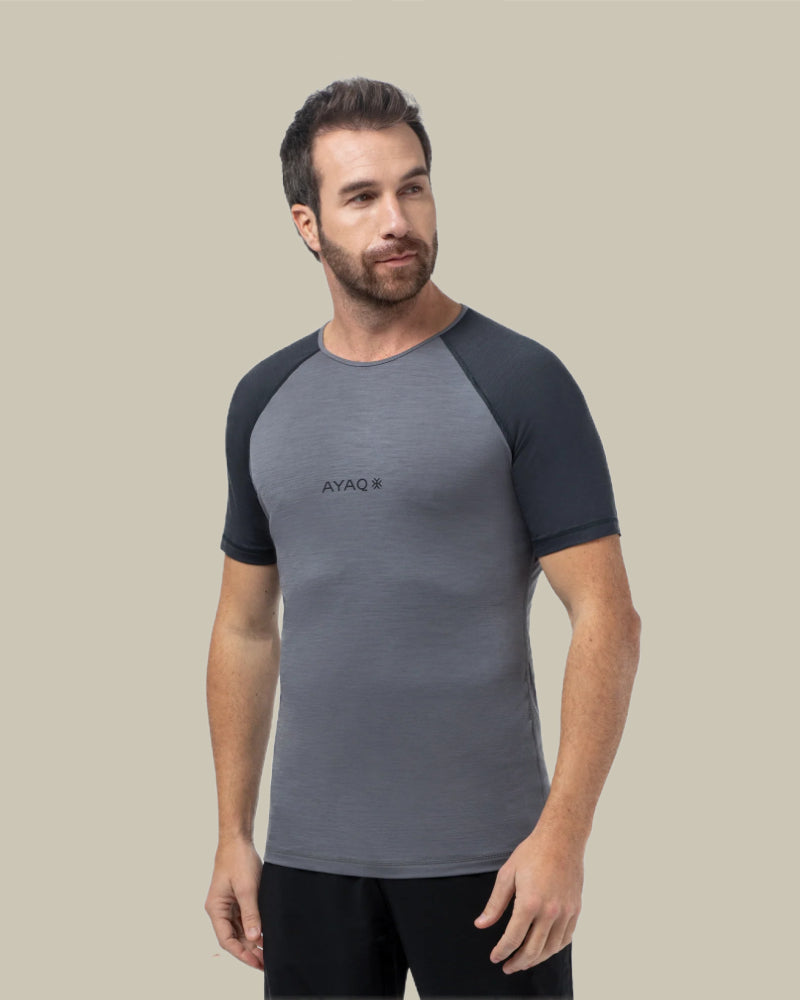 BIAFO Merino Wool T Shirt Charcoal