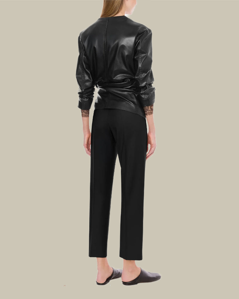 Knotted Nappa Plongé Leather Jacket