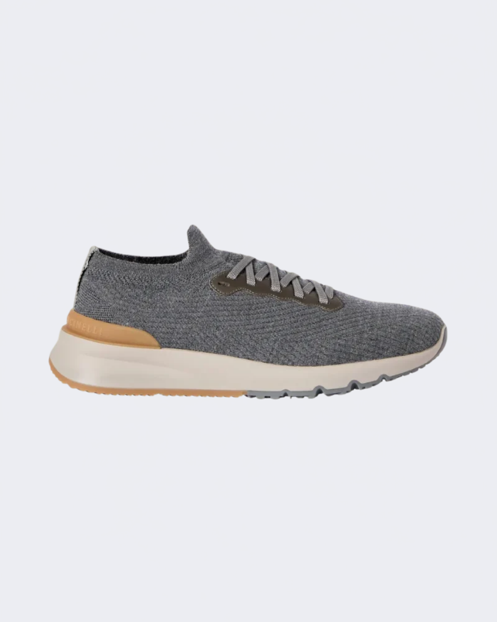 Anthracite Cotton Knit & Semi-polished Calfskin Runners