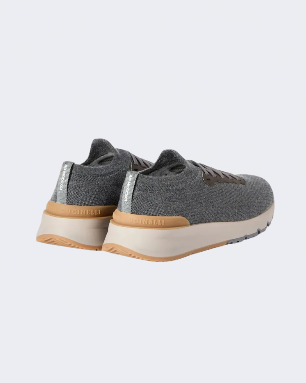 Anthracite Cotton Knit & Semi-polished Calfskin Runners