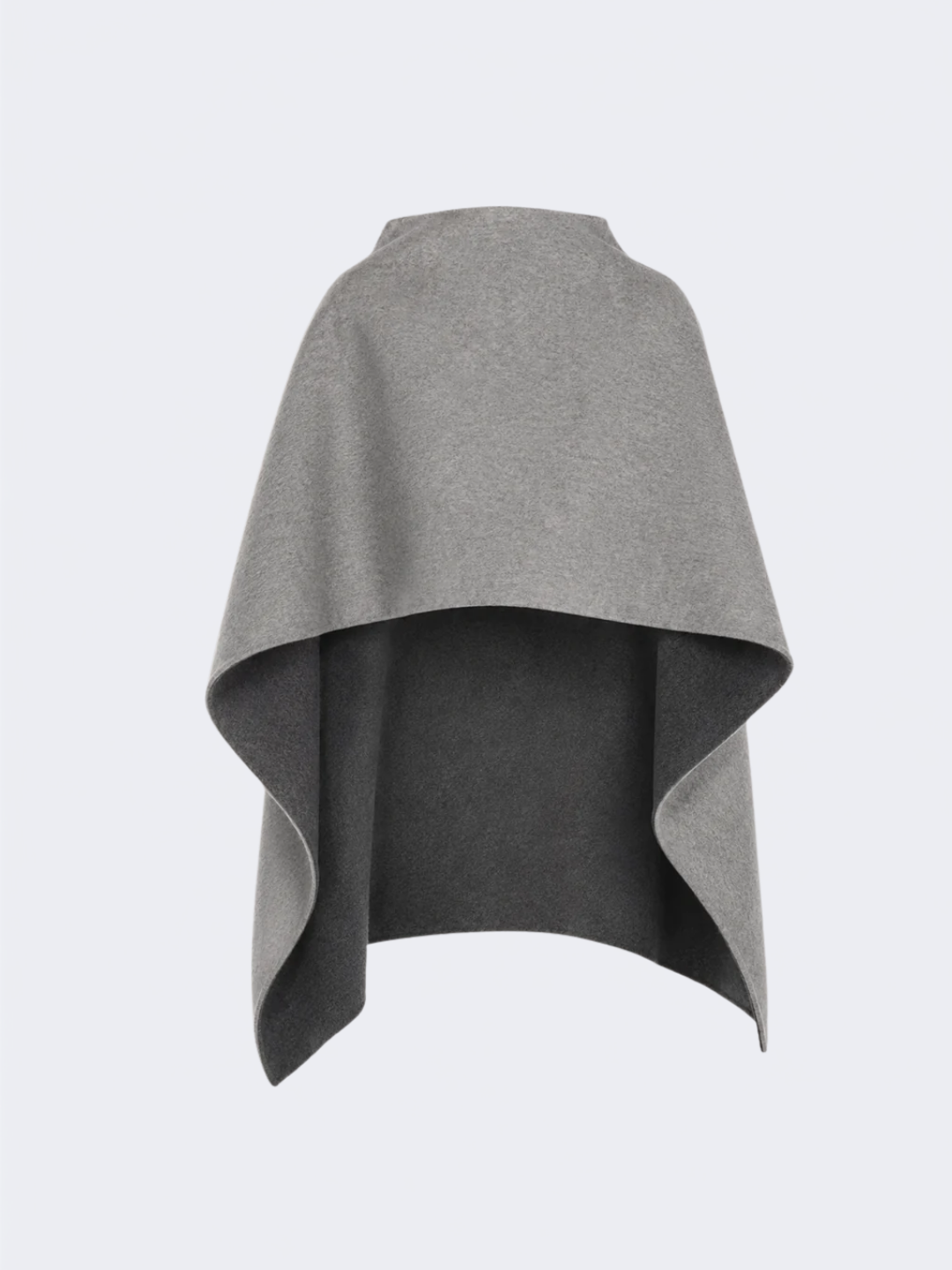 Asymmetrical Two-Tone Double Cloth Cape