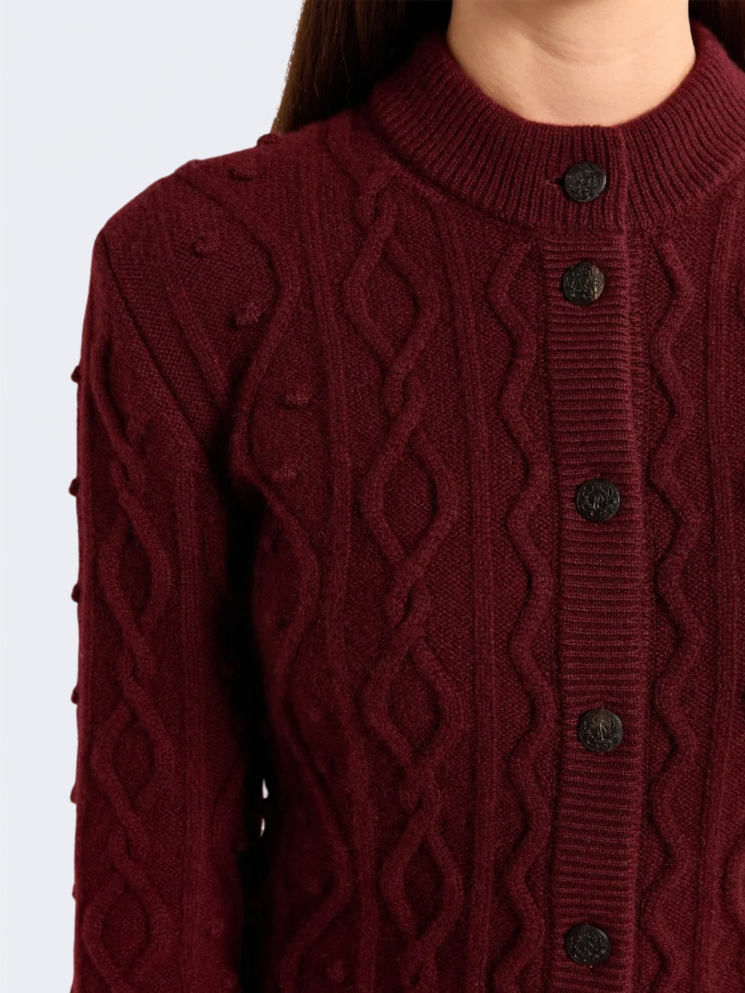 Audley Red Cashmere 7GG Cardigan
