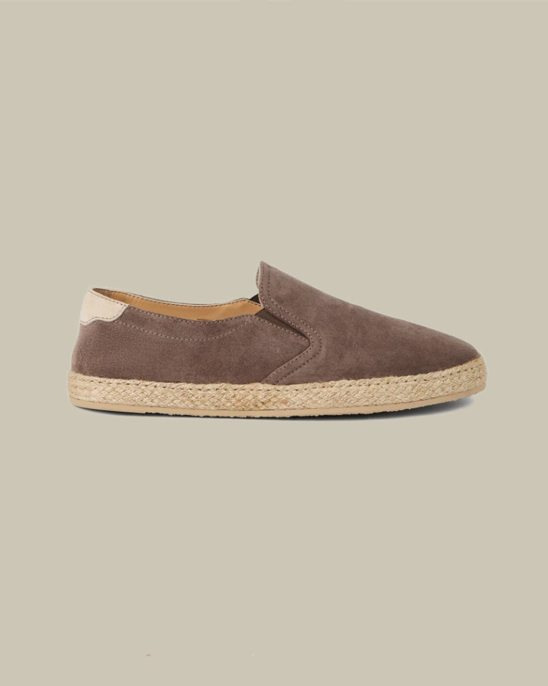 Taupe Washed Suede Espadrille