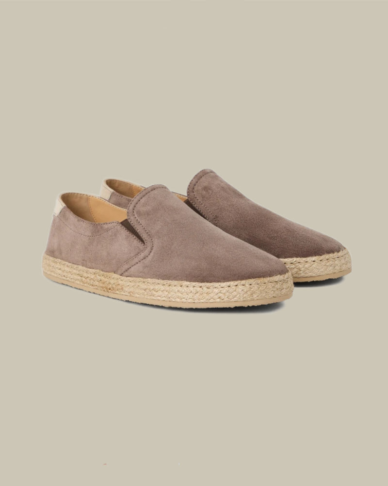 Taupe Washed Suede Espadrille