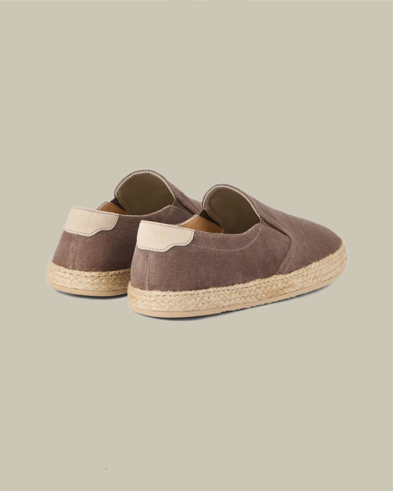 Taupe Washed Suede Espadrille