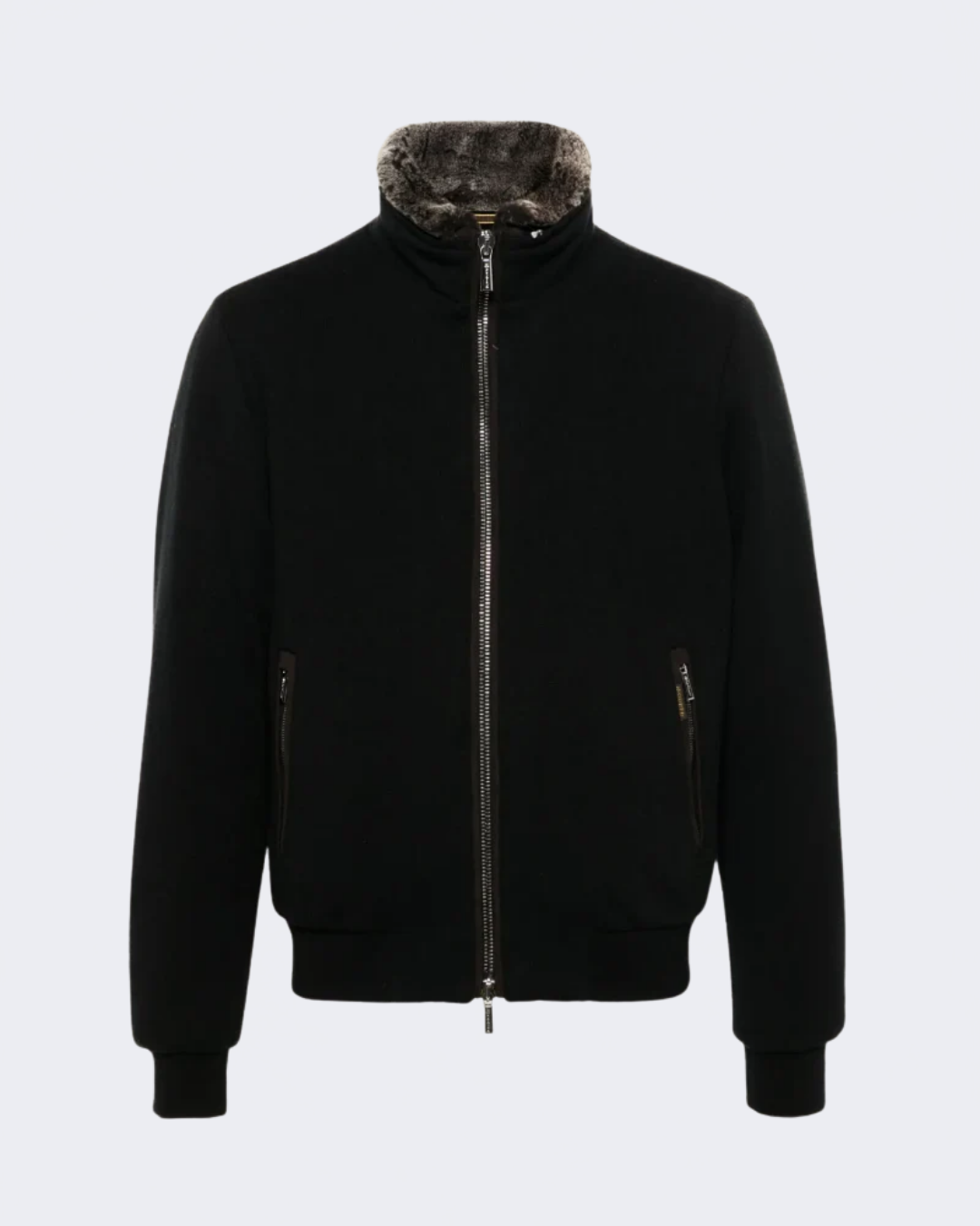 BELLATI Black Wool Shearling Blouson