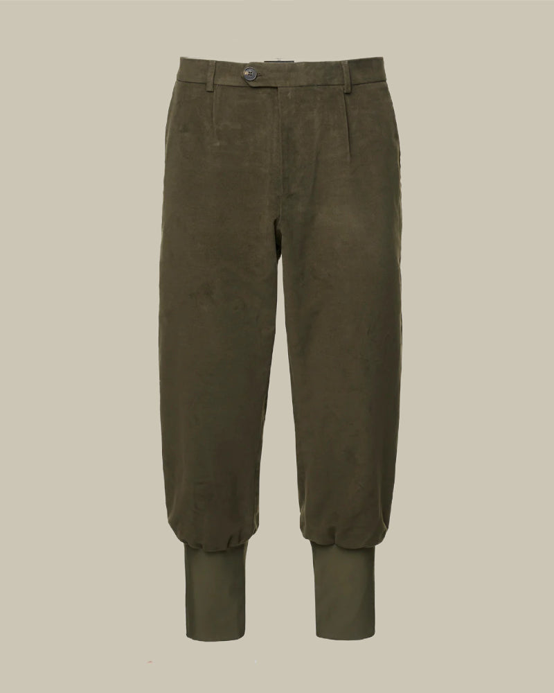 Lovat Green Moleskin Breeks With Storm Cuff