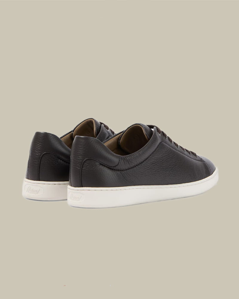 Brown Calf Skin Leather Cupsole Sneaker