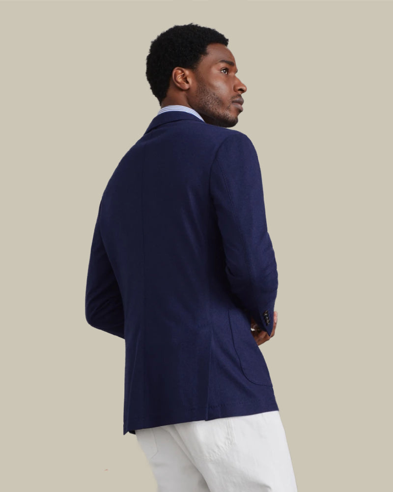 Navy Unlined Cashmere Blazer