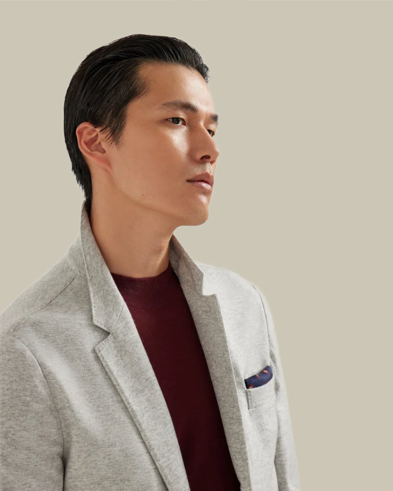 Cashmere Jersey Blazer Pearl Grey