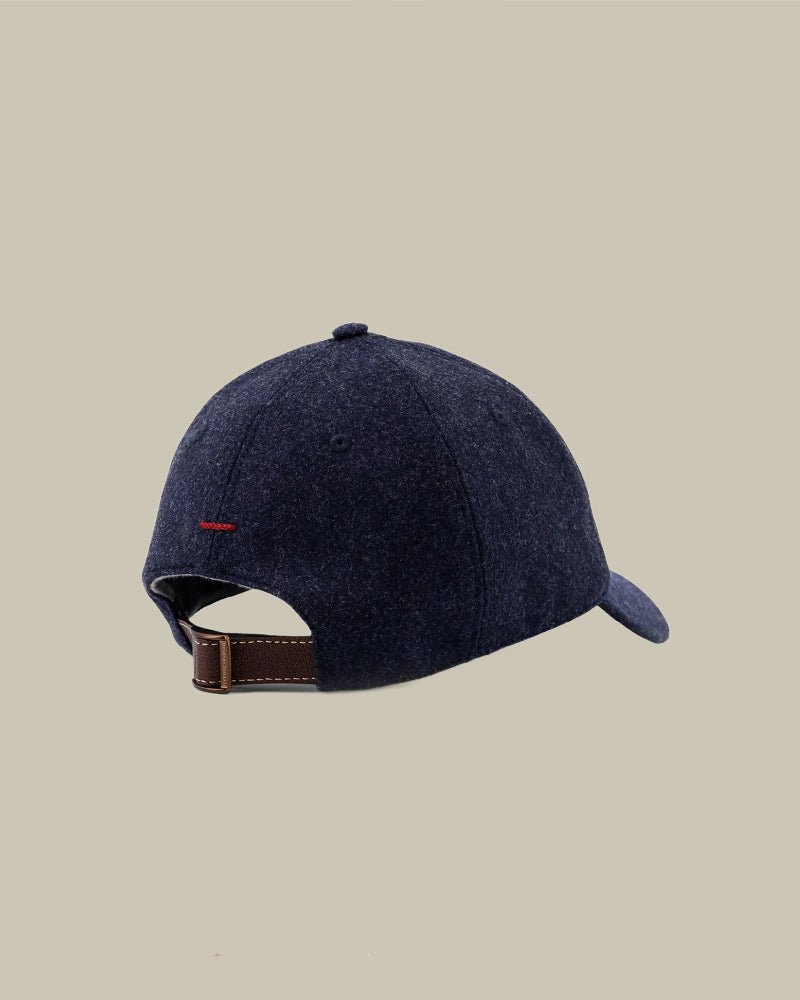 Virgin Wool Flannel Baseball Logo Cap