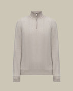 Cashmere Vanisé Chevron Sweater With Half Zip