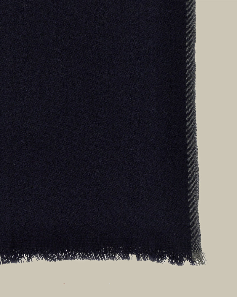 Navy/Grey Cashmere Scarf