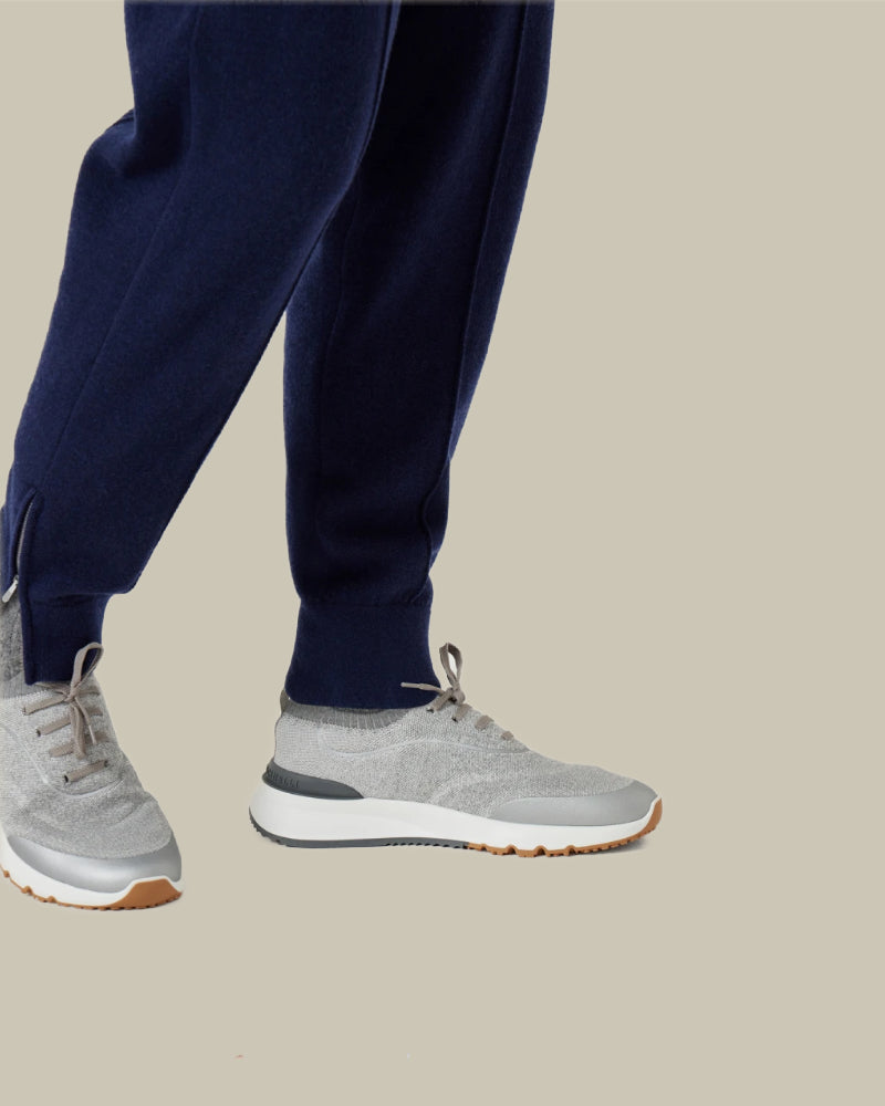 Light Grey Techno Cotton Knit Runner