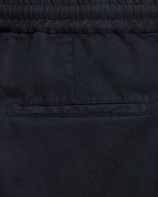 Navy Linen Blend Drawstring Trouser