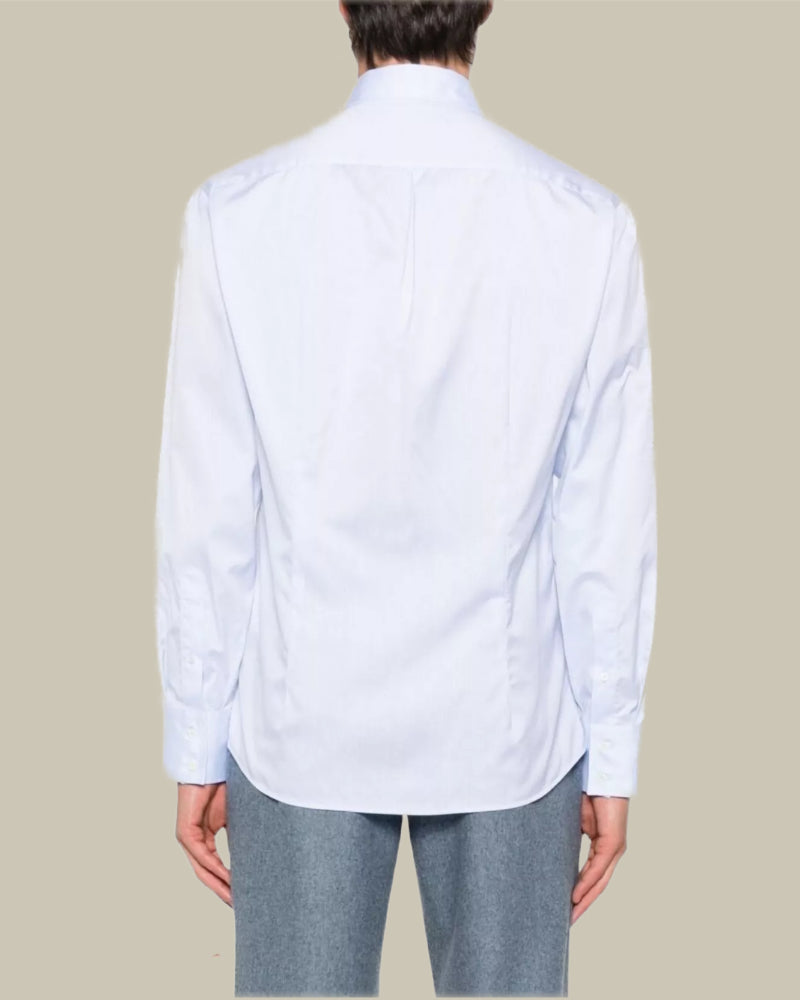 Pale Blue Poplin Button Down Shirt