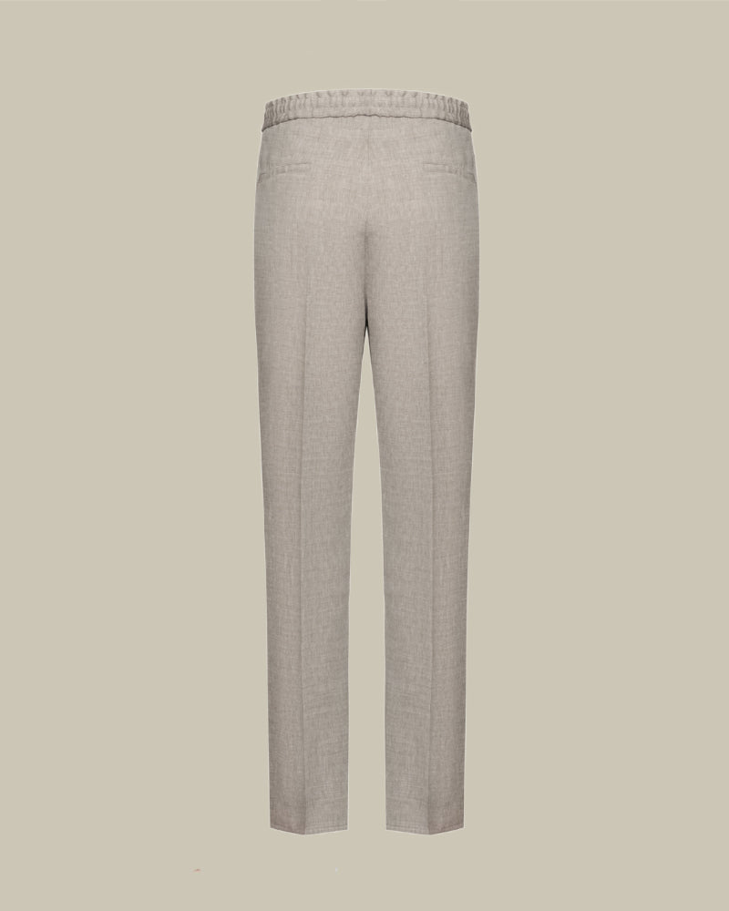 Brown Linen & Wool Trouser