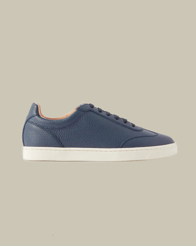 Blue Leather Cupsole Sneaker