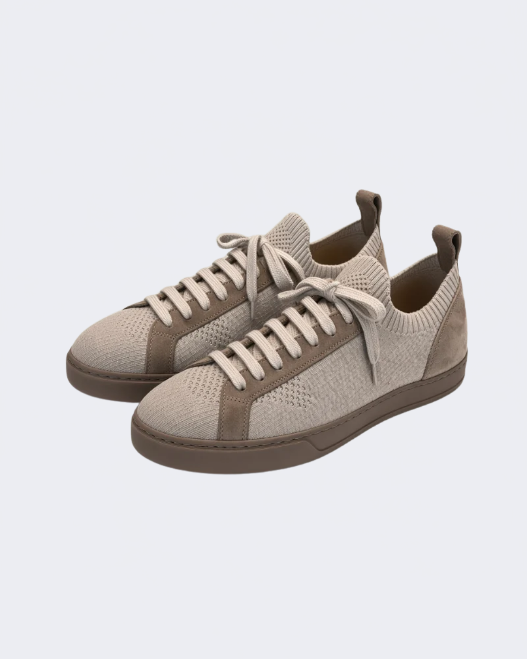 Beige Stretch Knit Sneaker