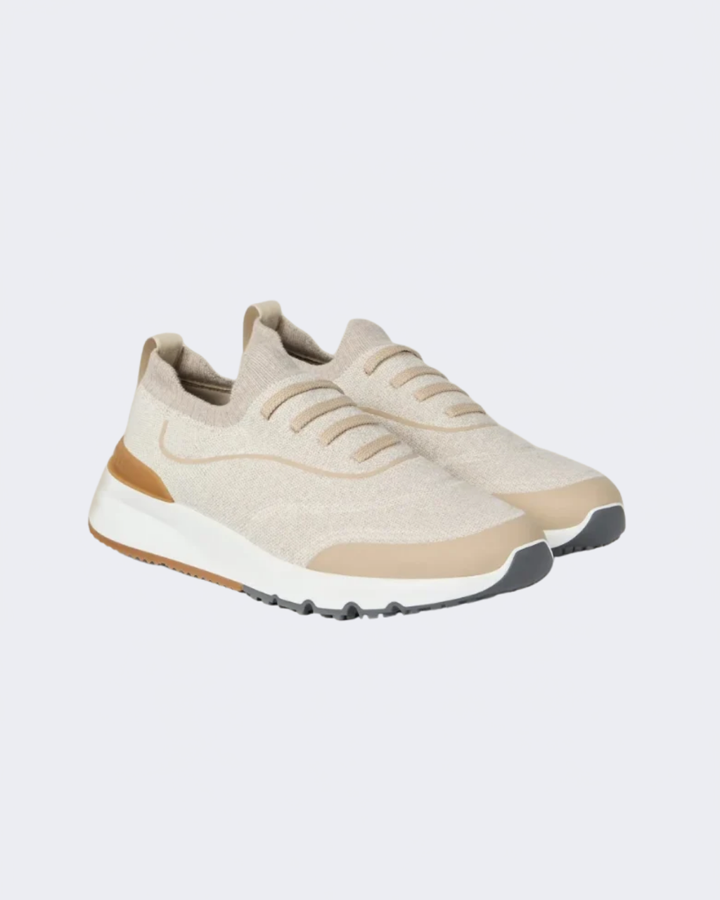 Beige Techno Cotton Knit Runner