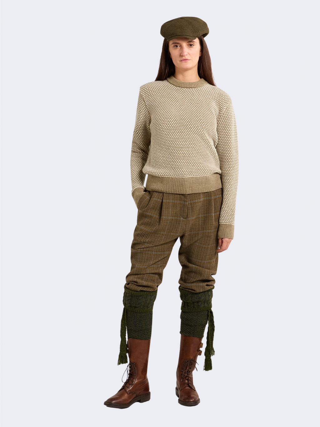 Camel Bi Colour Wool Sweater