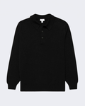 Black Pure Cashmere Knit Polo